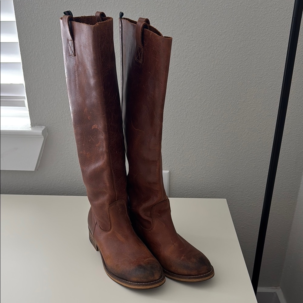 Aldo Tall Brown Leather Boots - Size 36 EU | Gently Used